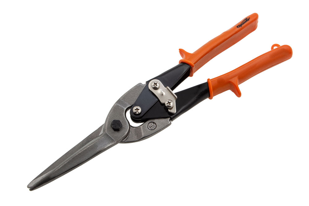 Ножницы по металлу, удлиненные, 290 мм, пряморежущие, обрезиненные рукоятки Sparta (783165)