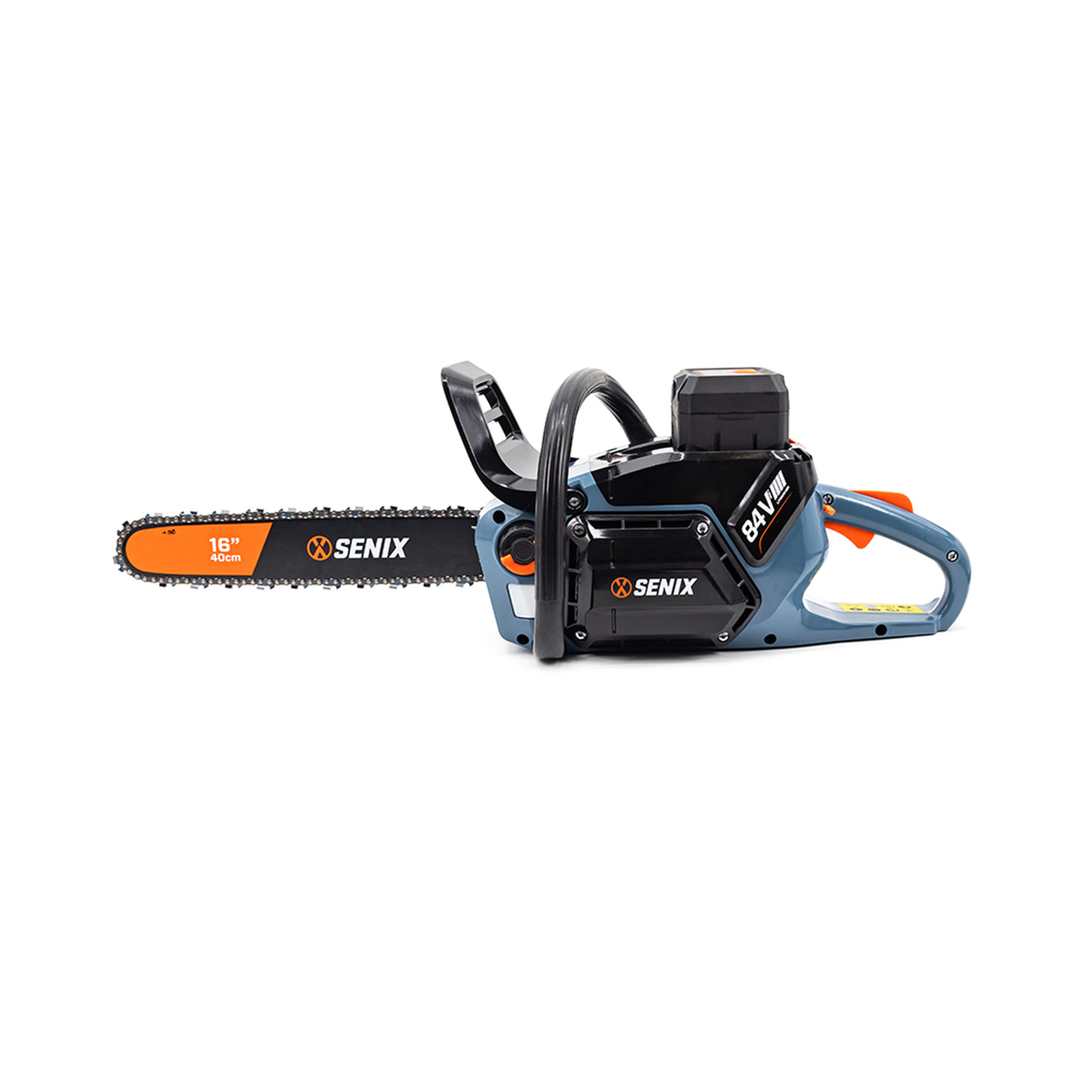 Пила цепная, бесщ.мотор, 40 см (16). В комплекте: 1 батарея 10.0Ач, ЗУ X8 84В