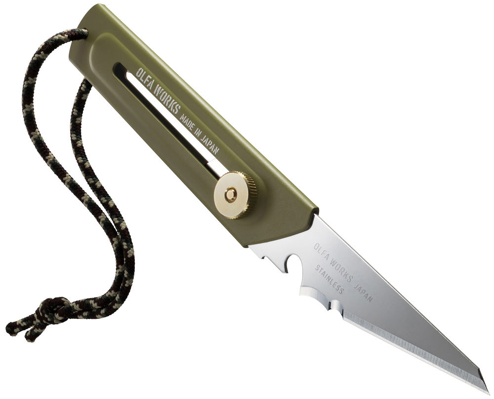 Многоцелевой нож со сменным лезвием WORKS BK1 BUSHCRAFT KNIFE OLFA OW-BK1-OD