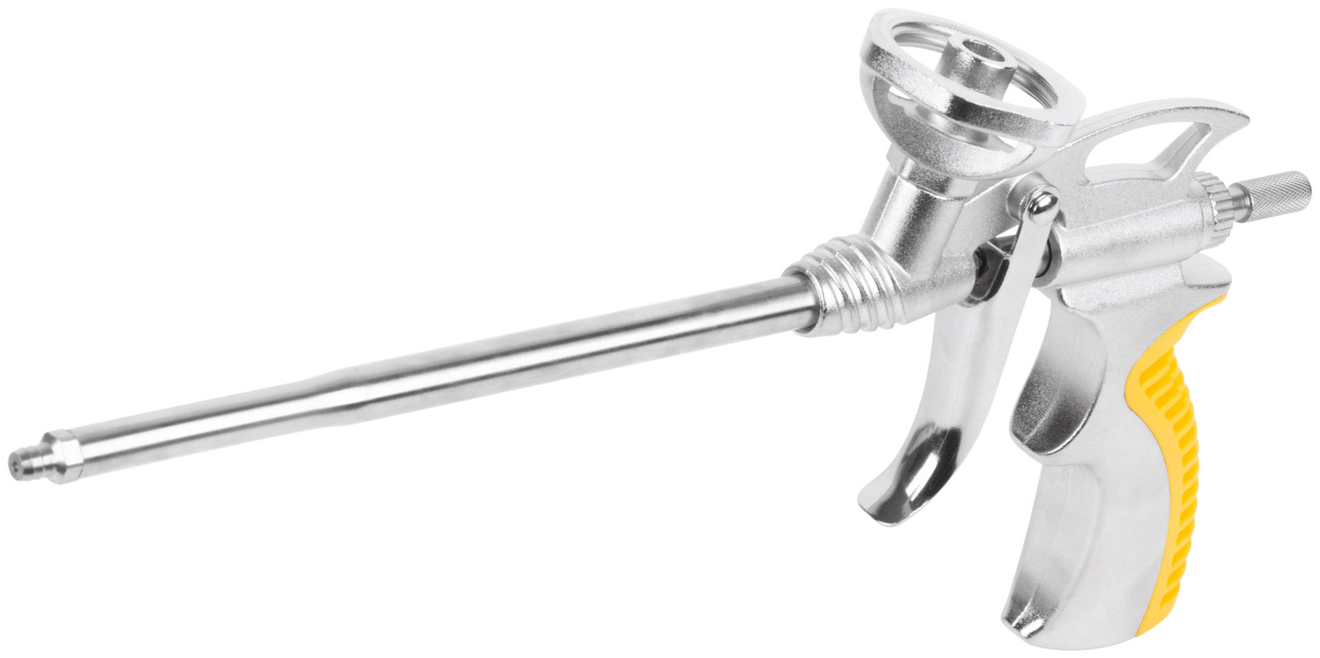Пистолет для монтажной пены, цельнометаллический, прорезиненная ручка (14284)