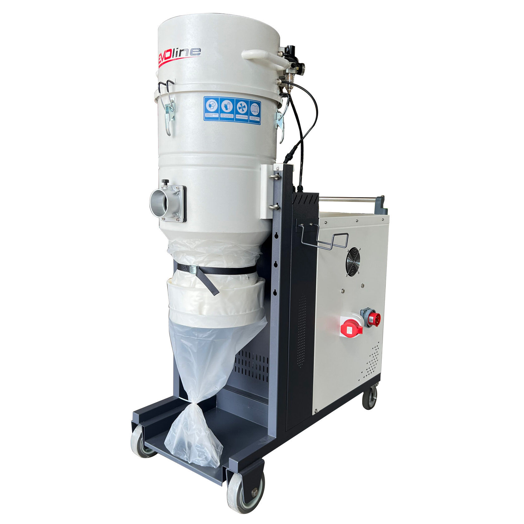 Пылесос промышленный EVOline IVC 10 3,0 кВт 380 В для сбора большого количества пыли (Longopac bag)