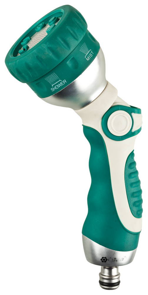 Поливочный пистолет 343C, 6 режимов, металлический с TPR RACO 4256-55/343C