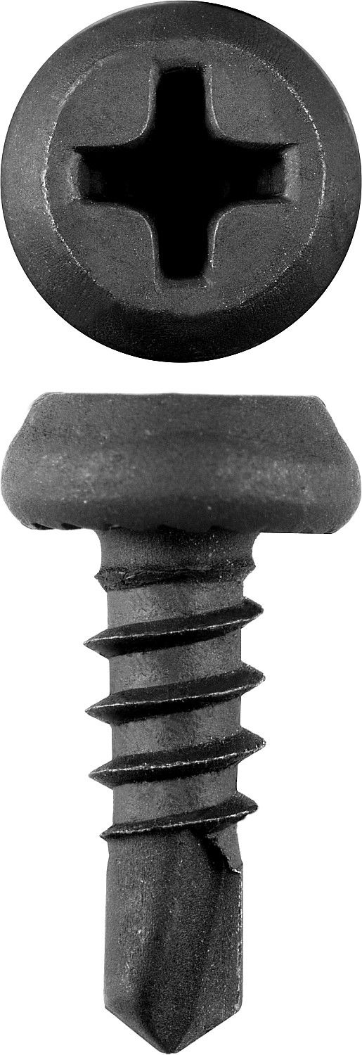 Саморез со сверлом для листового металла КЛМ-СФ 11 x 3.8 мм, фосфатированное покрытие, конусная головка, 22000 шт ЗУБР 4-300130-38-11