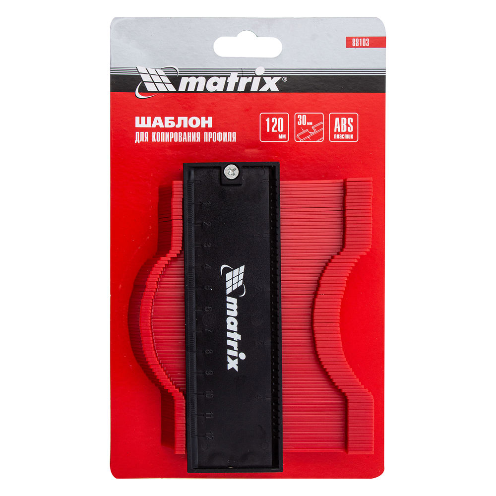 Шаблон для копирования профиля 12 см, пластиковый Matrix (88103)
