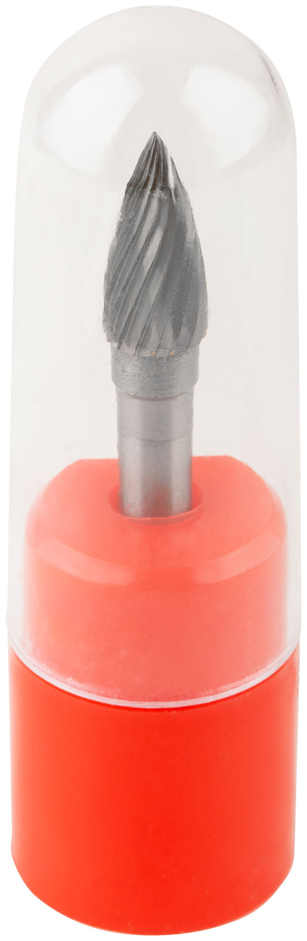 Шарошка карбидная Профи, штифт 6 мм, цилиндрическая с острым наконечником (36594)