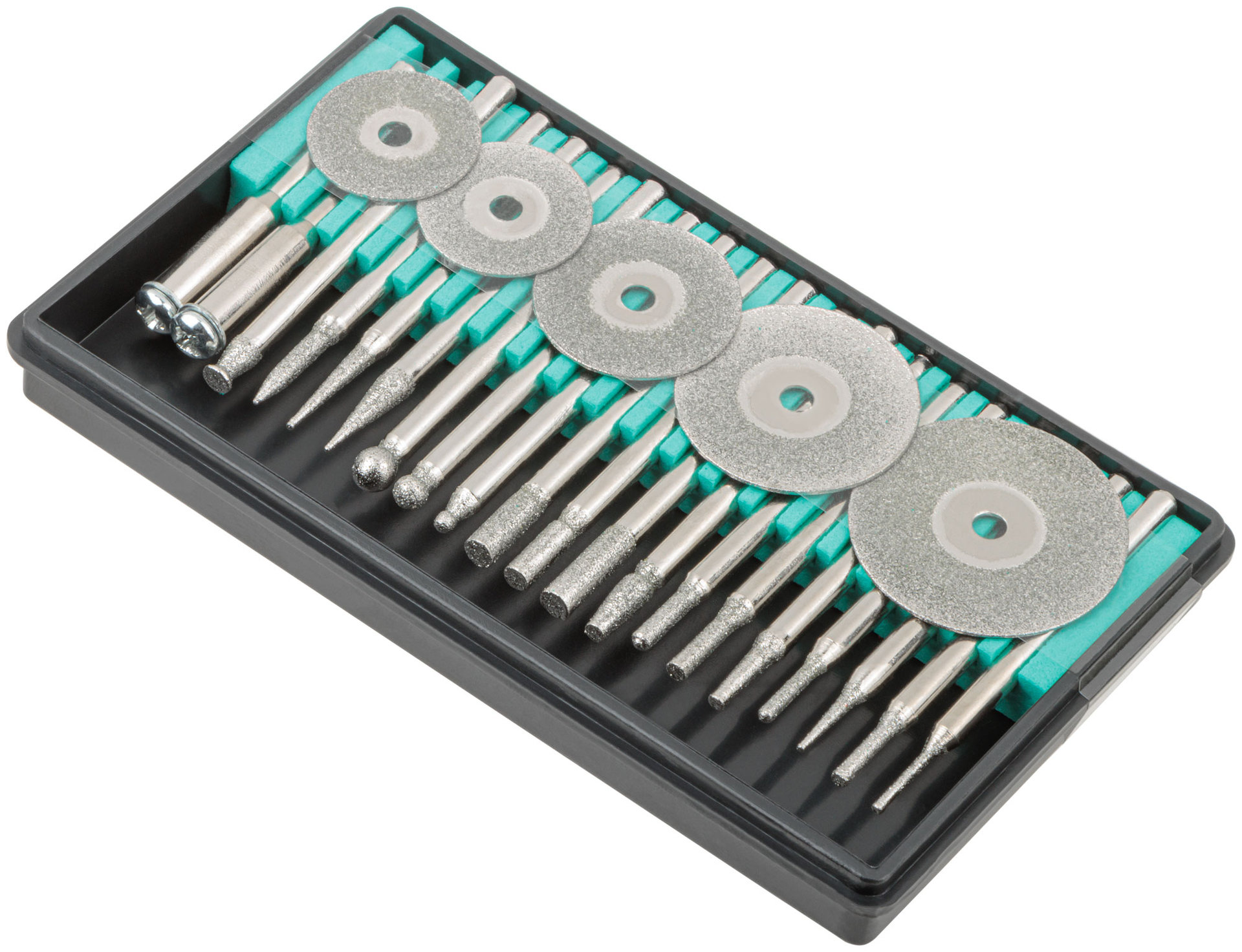 Шарошки и круги отрезные с алмазным напылением 25 шт. (36487)