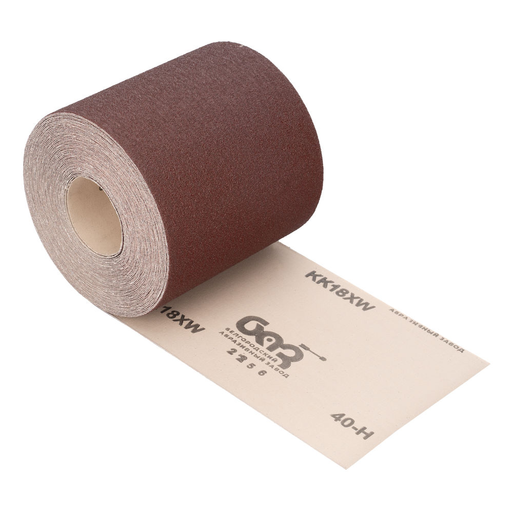 Шкурка на тканевой основе, KK18X W, зернистость 40Н(Р 40) бобина 200мм х 20 м, водостойкая, БАЗ (75253)