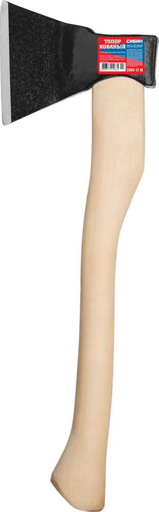 Кованый топор с прямым лезвием 1200/1500 г 500 мм СИБИН 2069-12