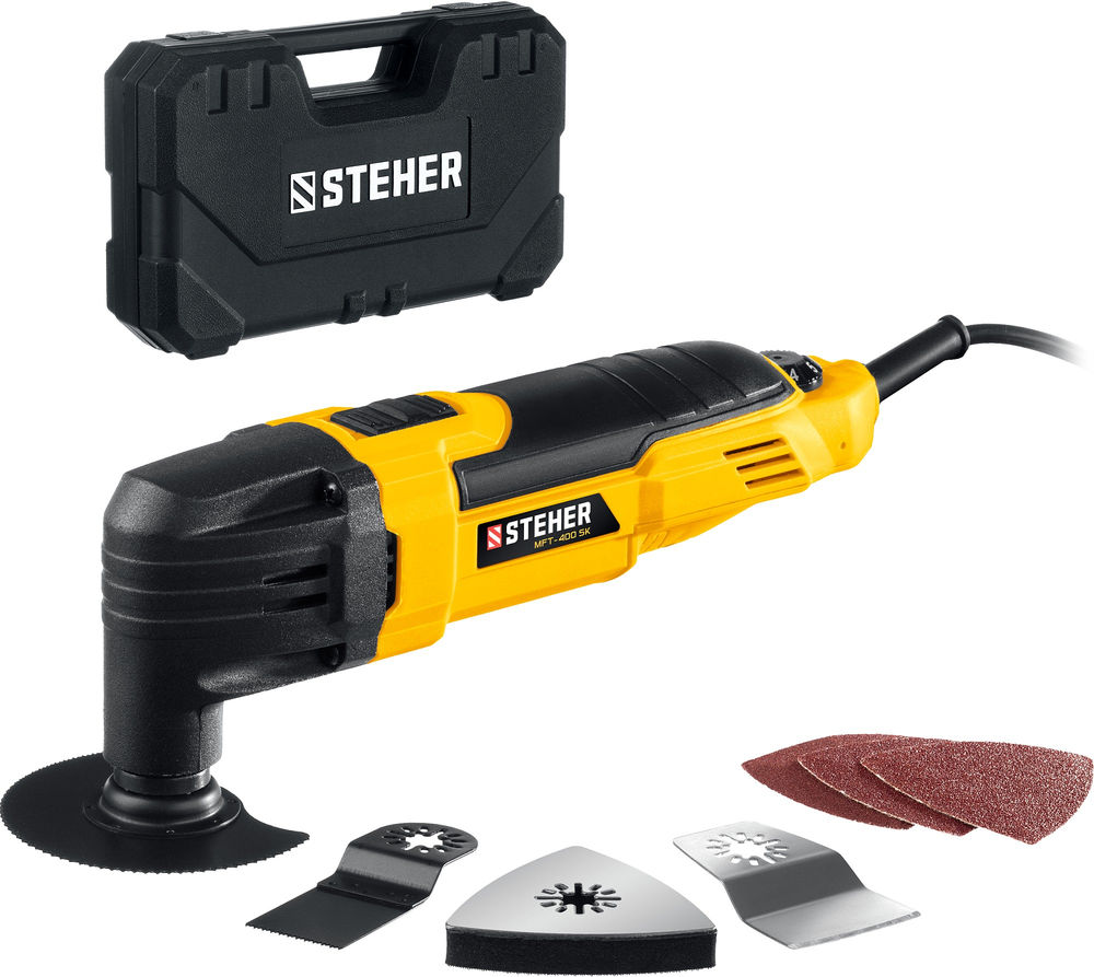 Реноватор кейс набор насадок STEHER OIS 400 В MFT-400 SK  
