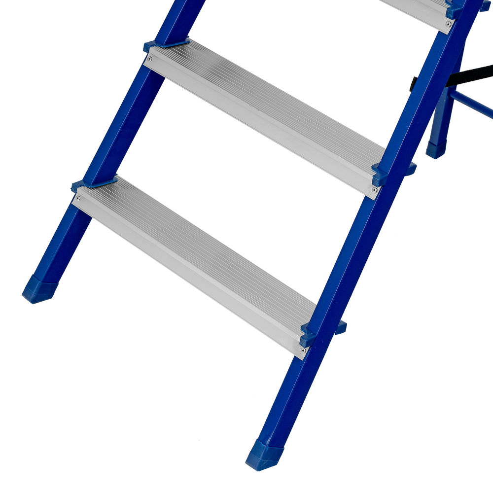 Стремянка, 8 ступеней, стальной профиль, алюминиевые ступени Сибртех (97958)