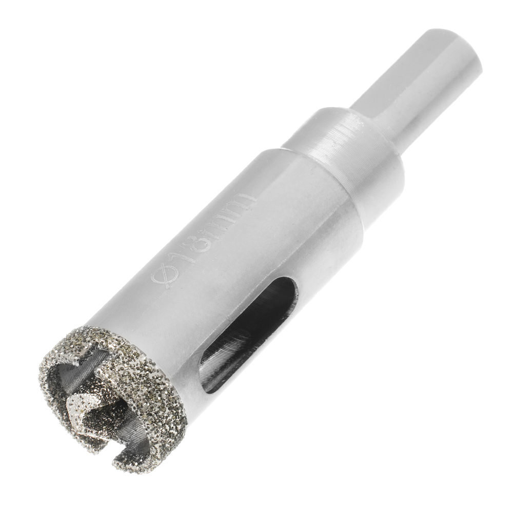Сверло алмазное по керамограниту, 18 х 67 мм, трехгранный хвостовик Matrix (726183)