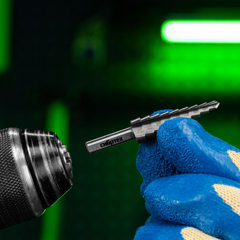 Сверло ступенчатое по металлу 4-5-6-7-8-9-10-11-12 мм, 4241 Сибртех (723011)