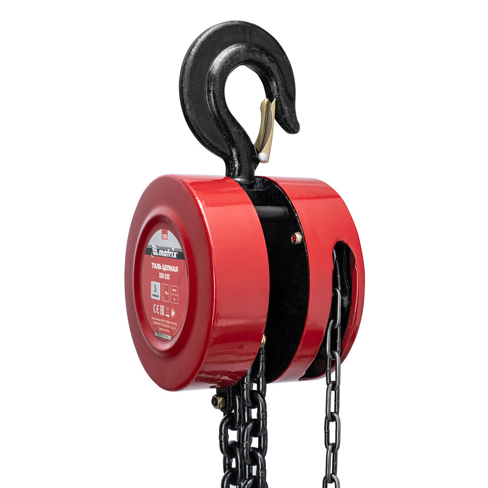 Таль цепная, 3 т, H подъема 3 м, расстояние между крюками 470 мм Matrix (519395)