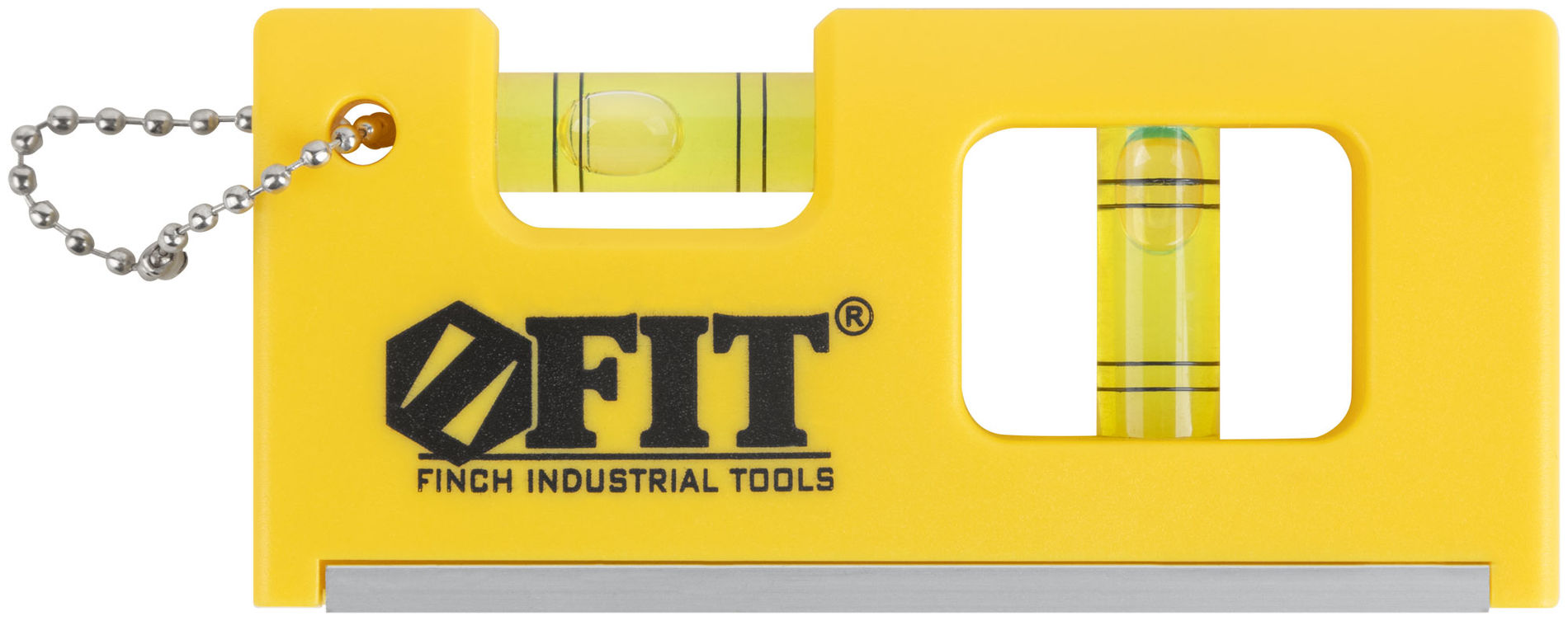 Уровень-брелок пластиковый, 2 глазка, магниты 100 мм (17832)