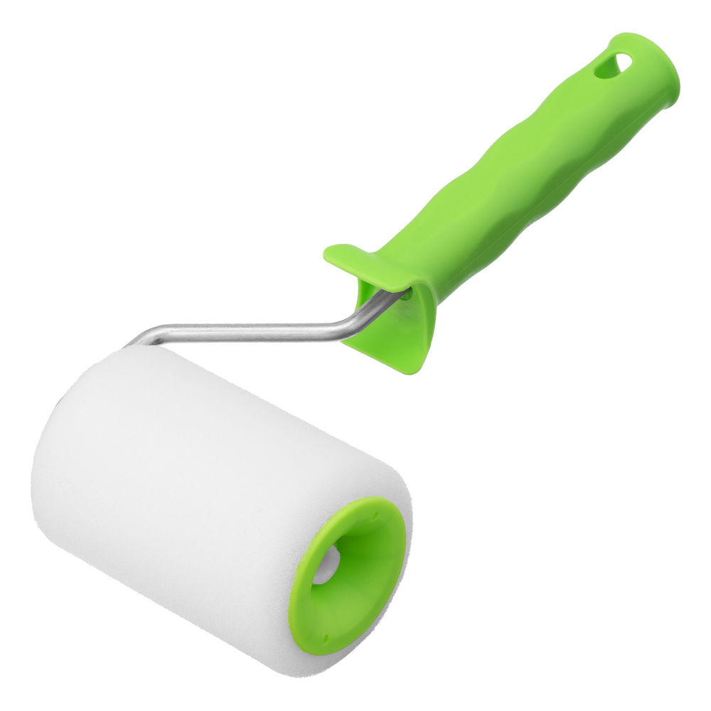 Валик Поролон с ручкой, 100 мм, D 48 мм, D ручки 6 мм Сибртех (80101)