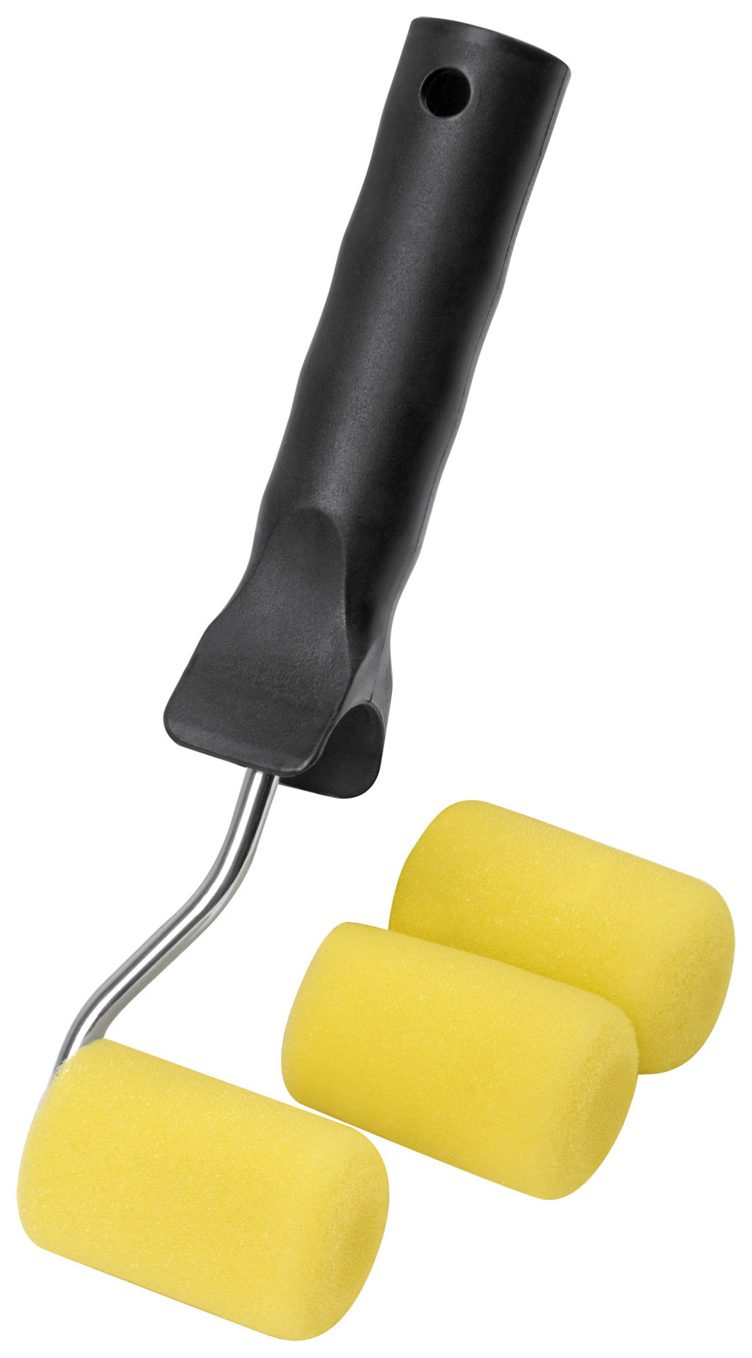 Валик поролоновый желтый с ручкой мини 50 мм + 2 сменных ролика (02830)