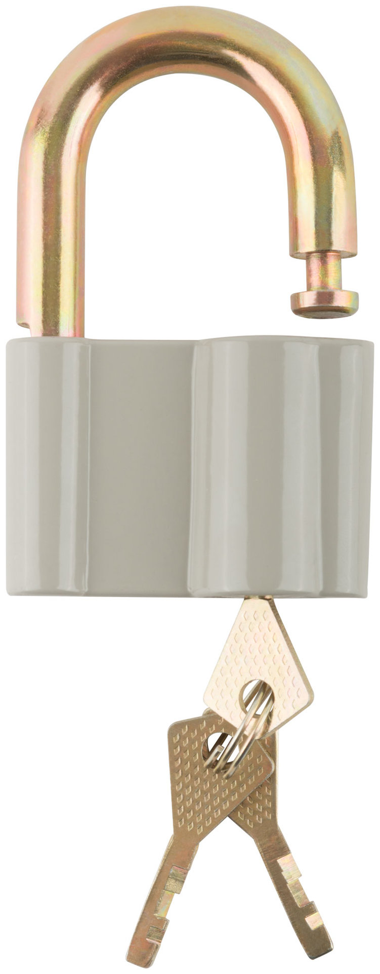 Замок навесной, корпус из алюминиевого сплава 65х44 мм, стальная дужка 12 мм (67016)