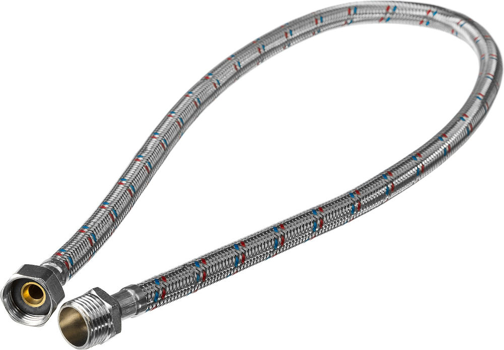 Подводка гибкая для воды 1/2 0.8 м гайка-штуцер ЗУБР 51005-G/S-080
