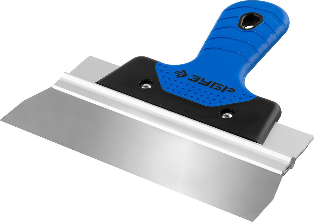 Шпатель фасадный нержавеющий 200 мм, усиленная алюминиевая направляющая, двухкомпонентная ручка ЗУБР Профессионал 10049-20_z03