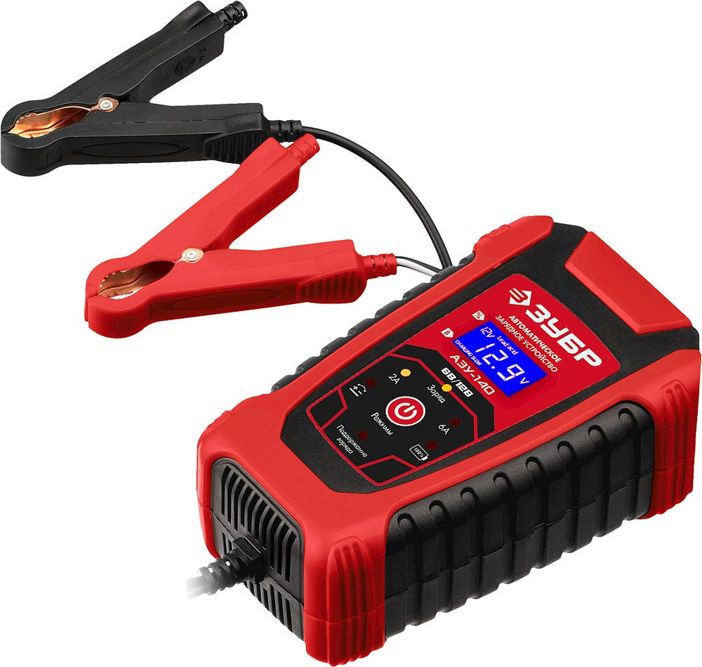 Зарядное устройство 6/12 В 6 А автоматическое ЗУБР АЗУ-140 59310