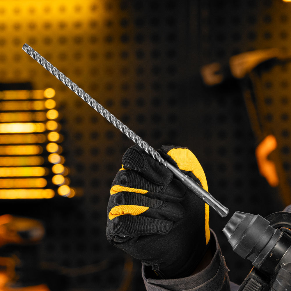 Бур по бетону, цельная крестовая пластина, 8x265 мм, SDS PLUS Denzel (705308)