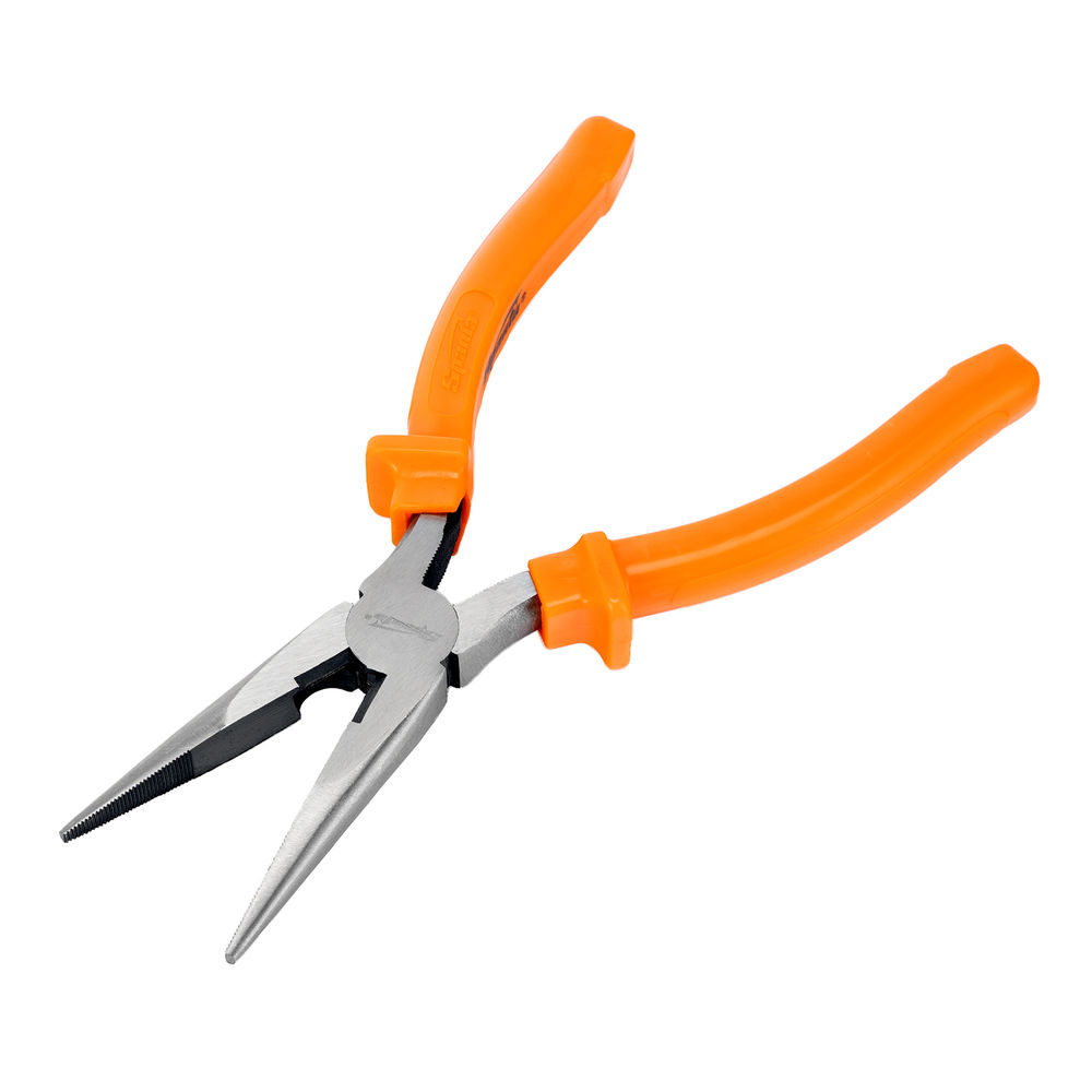 Длинногубцы прямые Classic, 200 мм, шлифованные, пластмассовые рукоятки Sparta (17163)