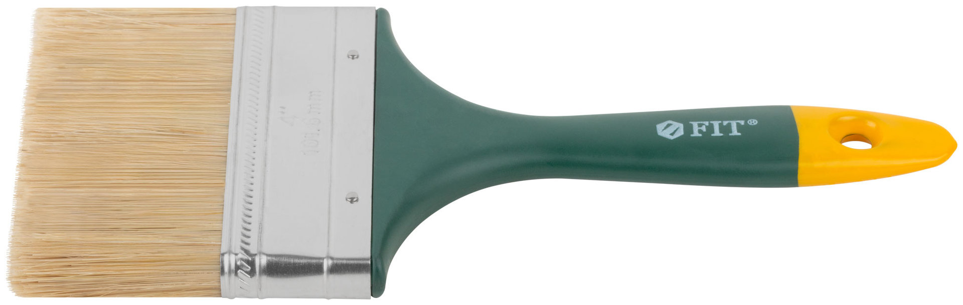 Кисть флейцевая Контур, натур.светлая щетина, пластиковая ручка 4 (100 мм) (01168)