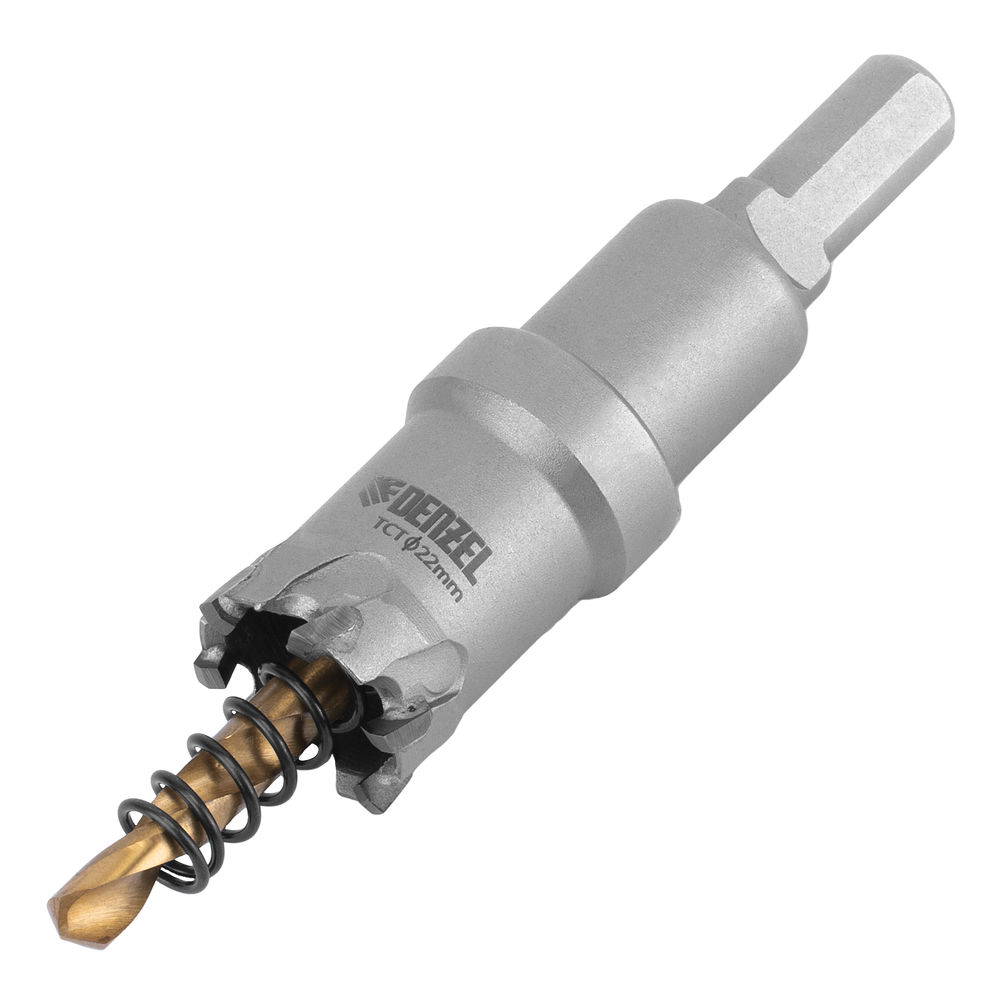 Коронка по металлу твердосплавная, 22 мм Denzel (724004)