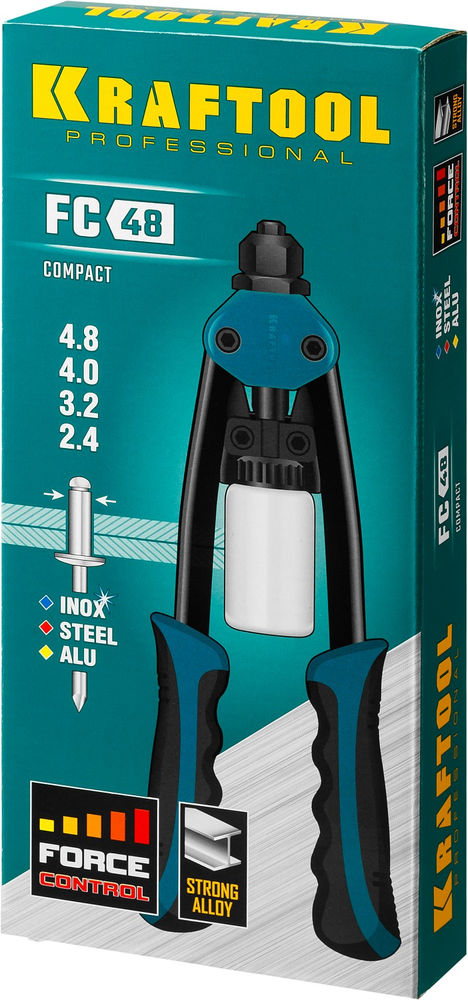 Компактный двуручный заклепочник FC-48, 2.4 - 4.8 мм, 290 мм KRAFTOOL 31161_z01