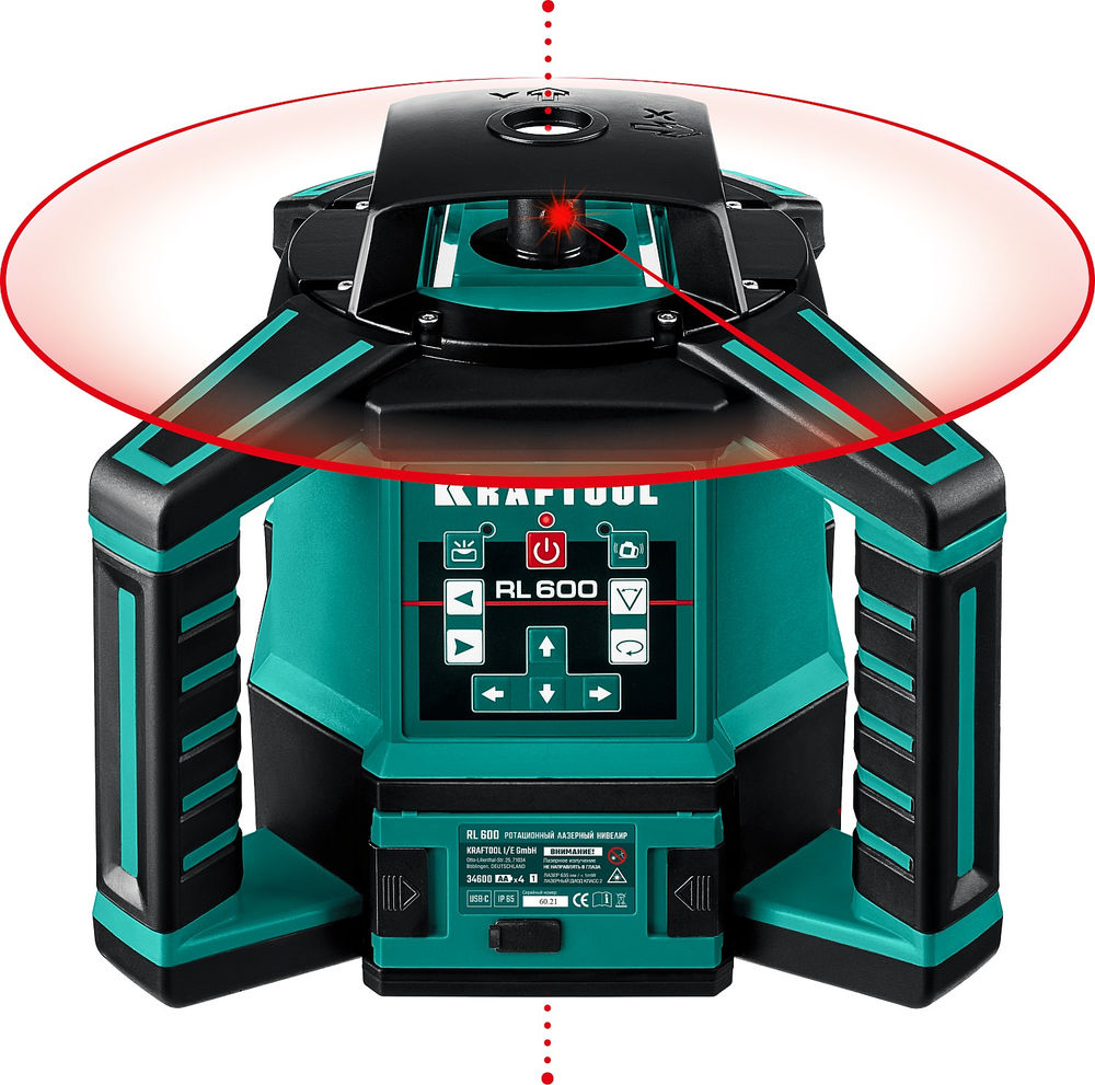 Ротационный лазерный нивелир RL600, 600 м KRAFTOOL 34600_z01