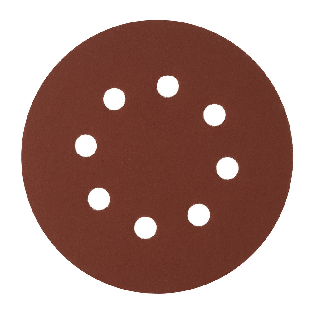 Круг абразивный на ворсовой подложке под липучку, перфорированный, P 600, 125 мм, 5 шт Сибртех (738167)