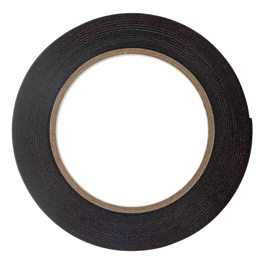 Лента клейкая на вспененной основе усиленная, двусторонняя, черная, 19 мм х 5 м Matrix (89084)
