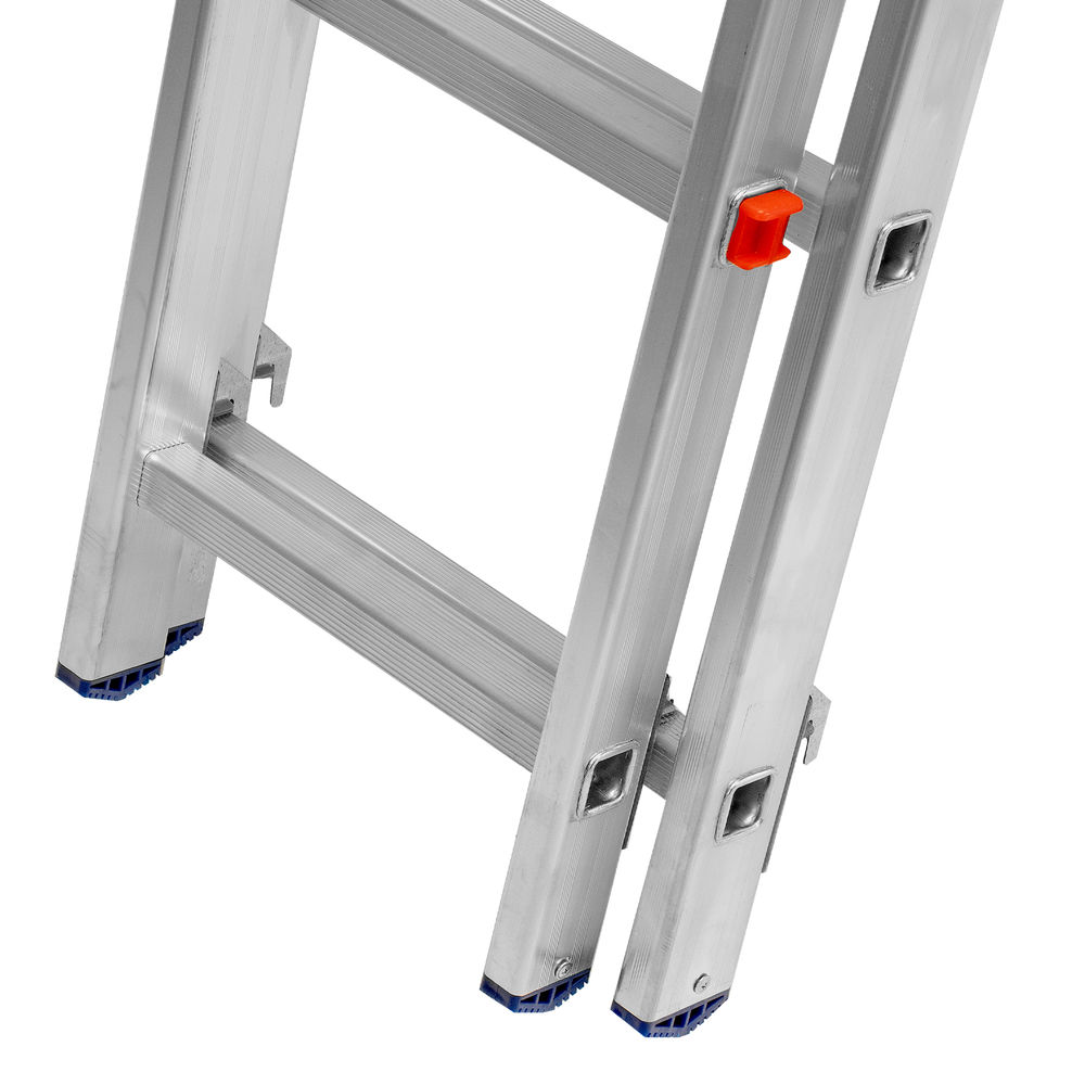 Лестница, 3 х 11 ступеней, алюминиевая, трехсекционная, Сибртех (97821)