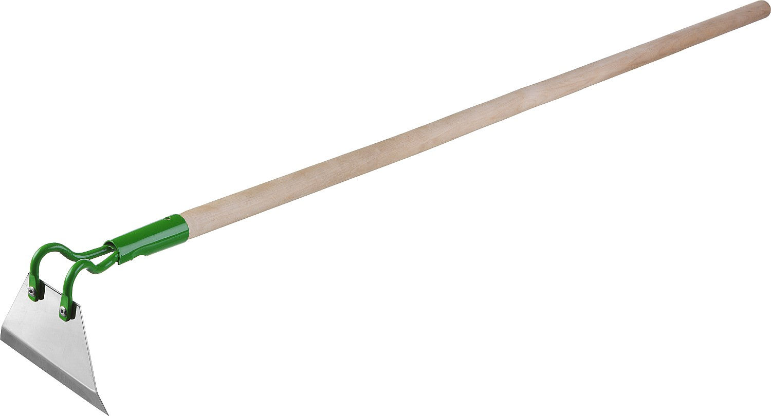 Мотыга 90 х 150 х 1290 мм, трапециевидный профиль, нержавеющая сталь, деревянный черенок высш. сорт РОСТОК 421575