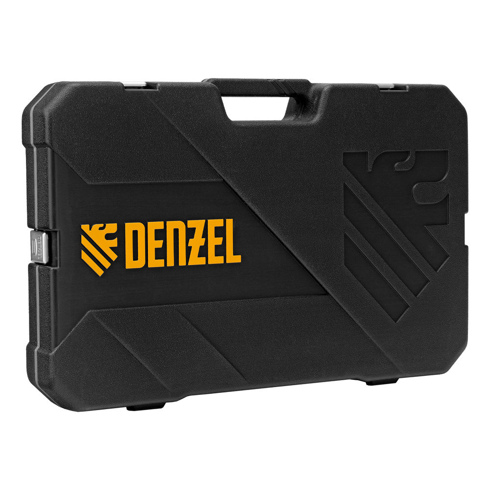 Набор инструментов, 1/2, 1/4, 3/8, CrV, S2, пластиковый кейс, 144 предмета Denzel