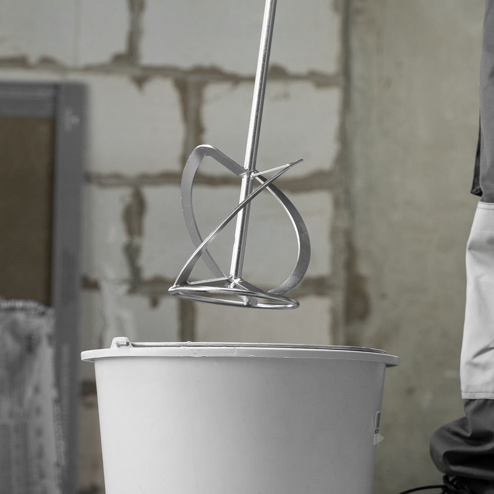 Насадка для миксера, для тяжелых растворов, 160 х 590 мм, оцинкованная, хвостовик резьба М14 Сибртех (848967)