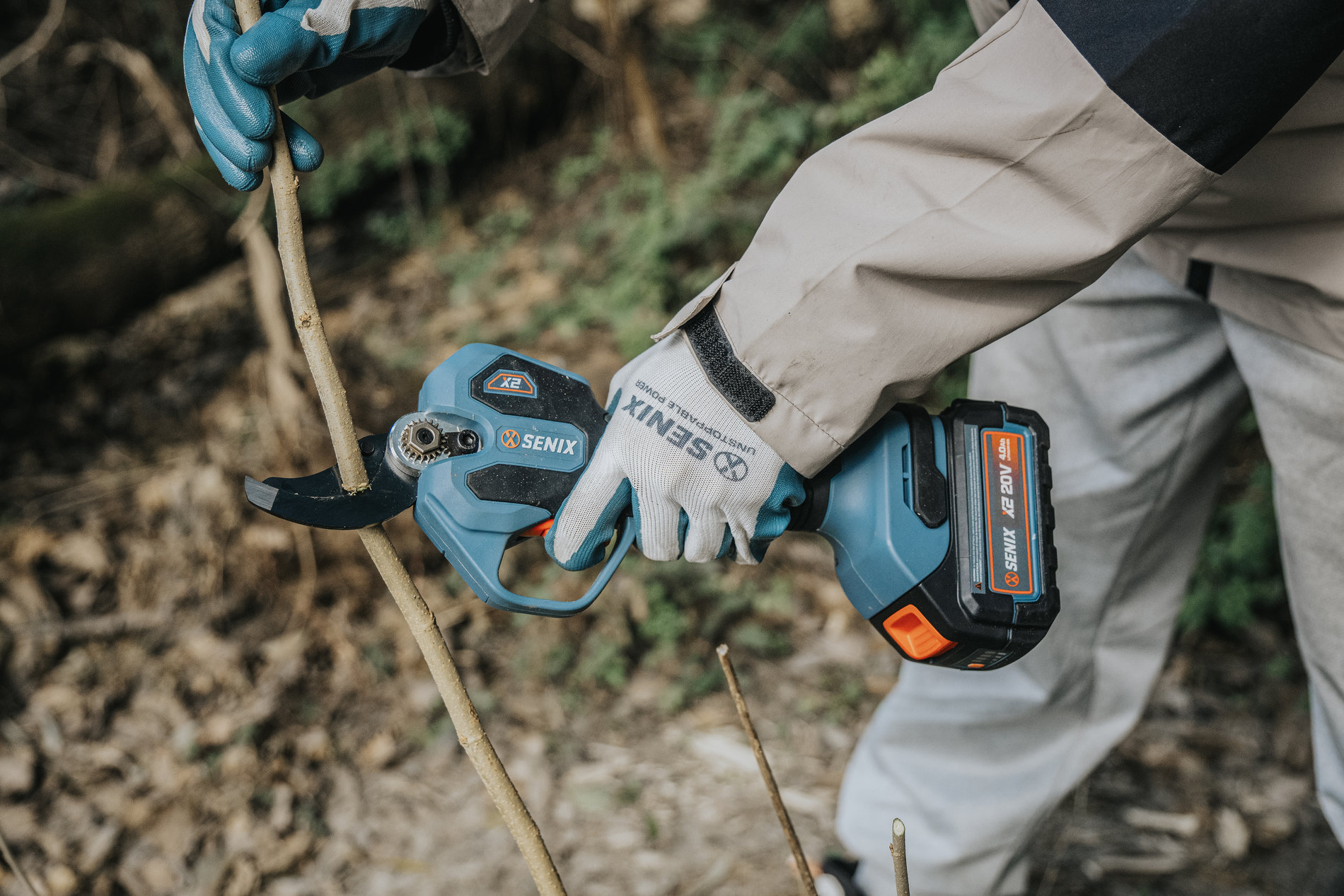 Секатор аккумуляторный, X2 20V, 38мм, 1акб и зу SENIX GPSX2-M1-EU