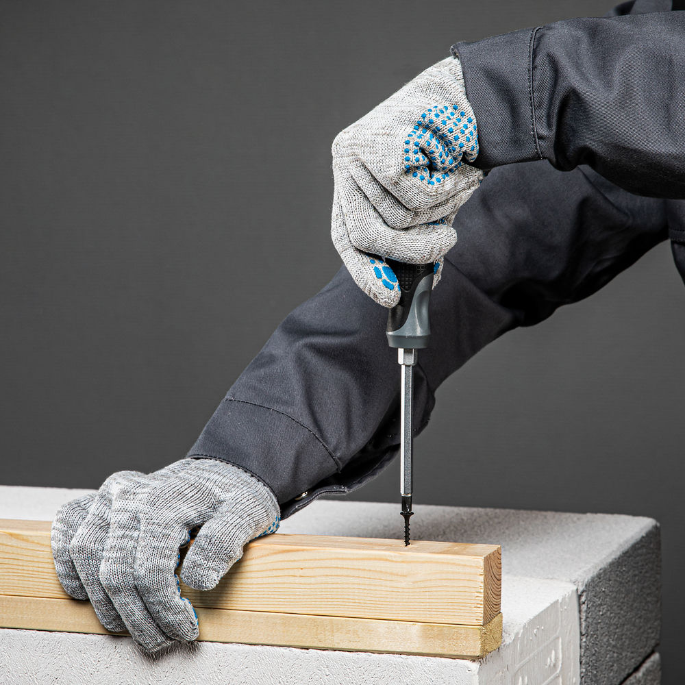 Перчатка х/б, ПВХ покрытие, Точка, серый меланж, 10 класс (67815)