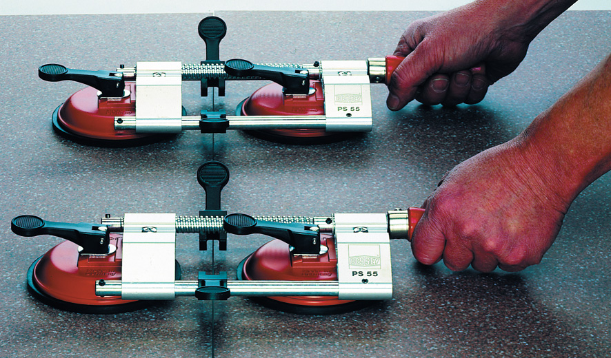 Зажим вакуумный для пластин 0.26 кН, ширина зажима 10-55 мм, для камня/керамики/стекла PS55 BE-PS55