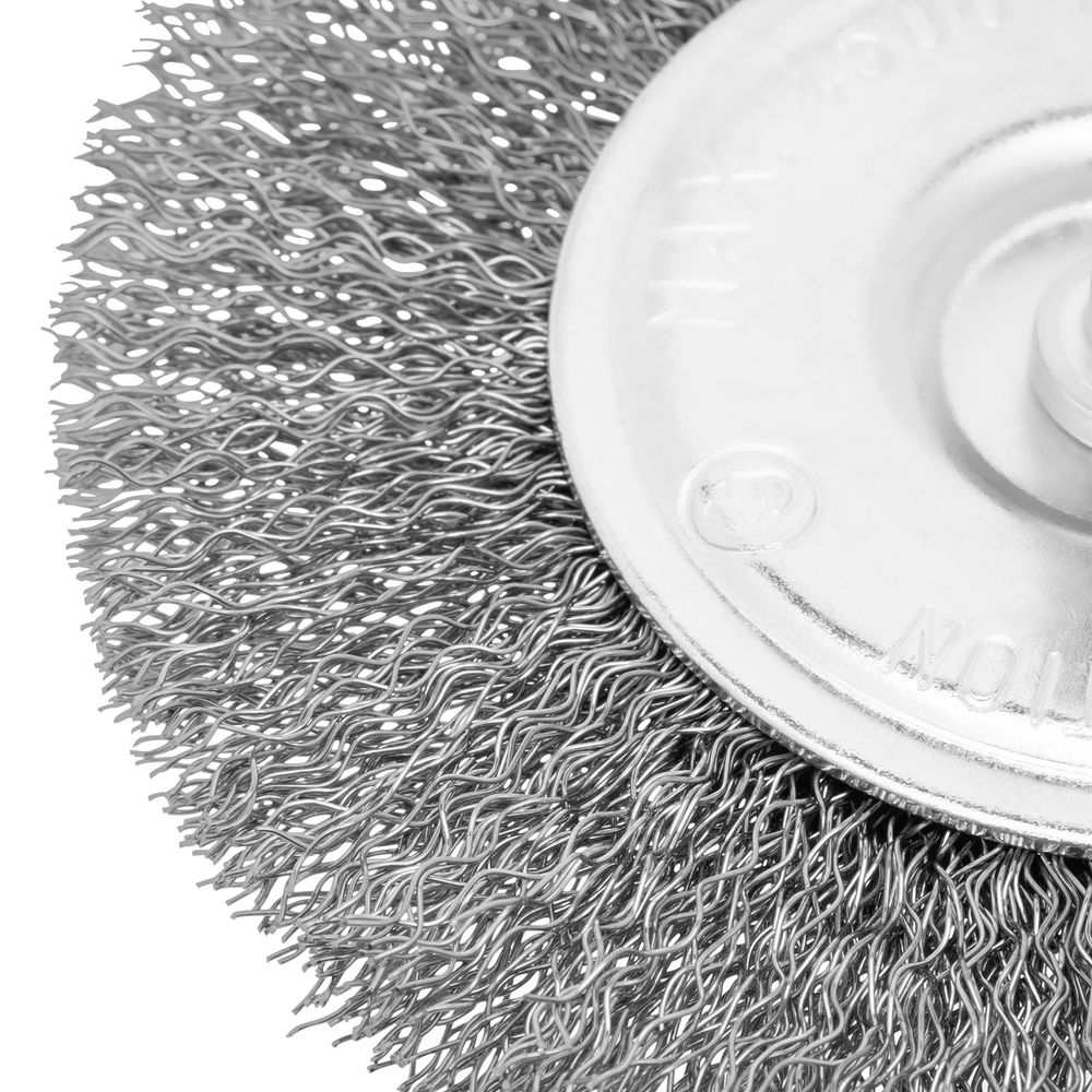 Щетка для дрели 100 мм, плоская со шпилькой, витая проволока Сибртех (744507)