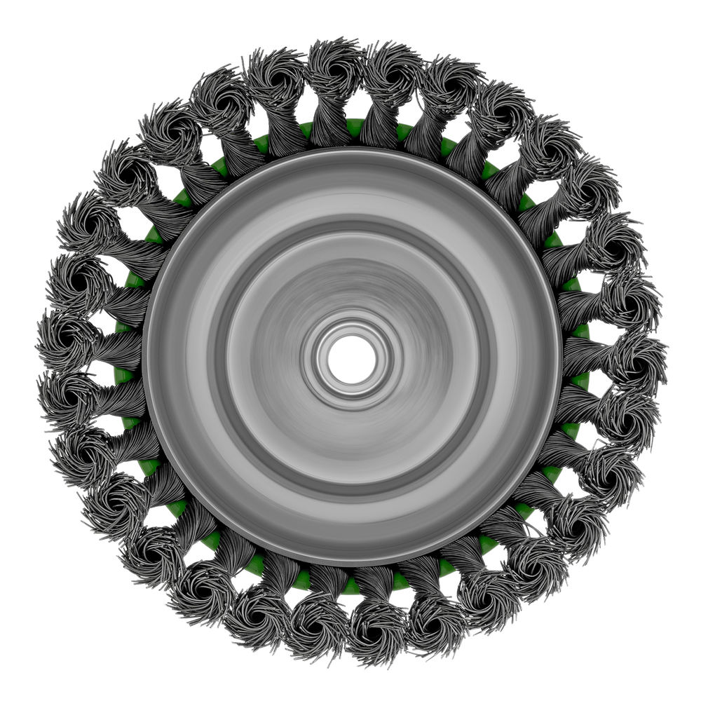 Щетка для УШМ, 150 мм, М14, чашка, крученая проволока 0.5 мм Сибртех (746297)