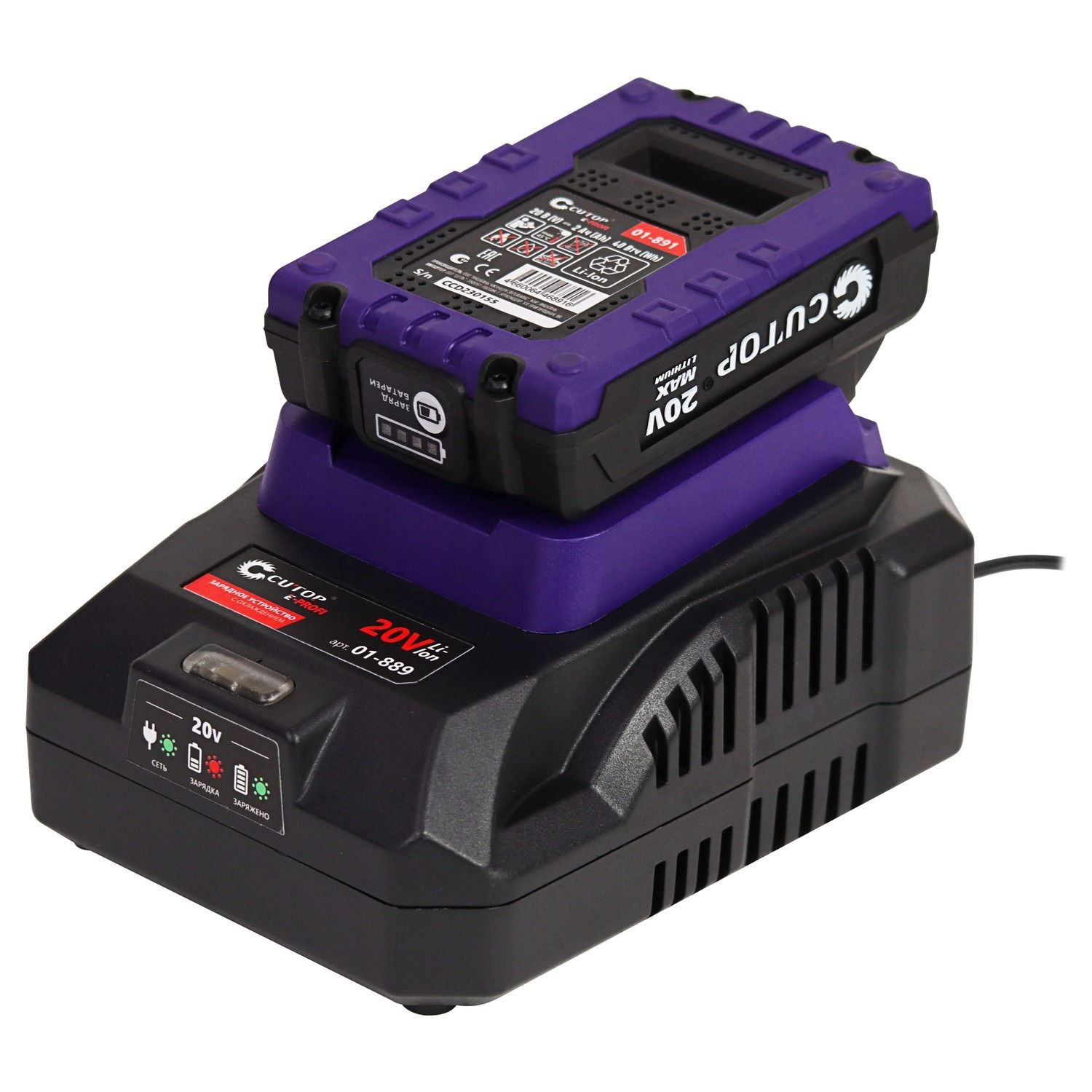 Шуруповерт Cutop E-Profi 20В, 13мм, 2 Батареи, 2ач, З/у (кулер), пл. бокс. (01-885)