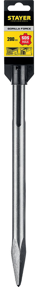 Зубило пикообразное Gorilla Force, 280 мм, SDS-max STAYER Professional 29391-00-280