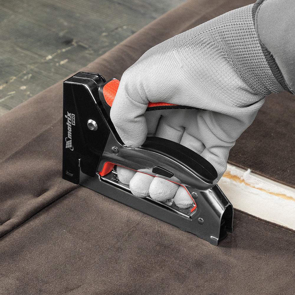 Степлер мебельный, стальной, быстрая загрузка, тип скобы 53, 6-10 мм, PRO Matrix (40916)