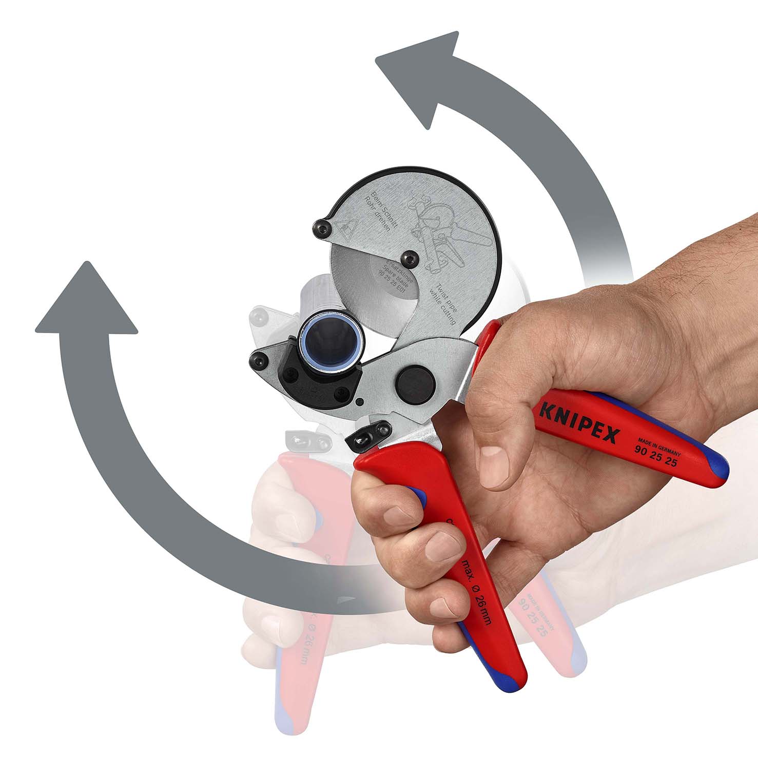 Труборез-ножницы для композитных и пластиковых труб, O 26 мм (KN-902525)