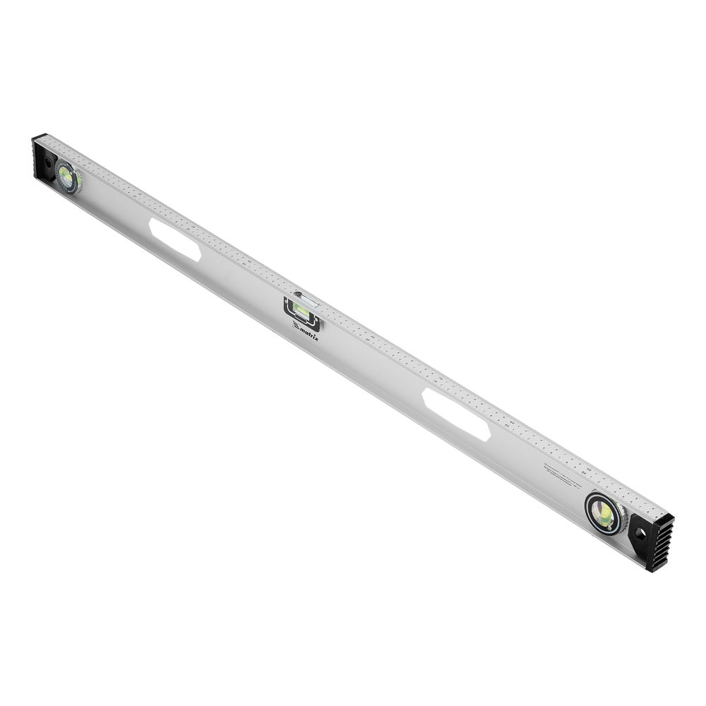 Уровень алюминиевый Рельс, 1000 мм, 3 глазка (1 поворотный) Matrix (34029)