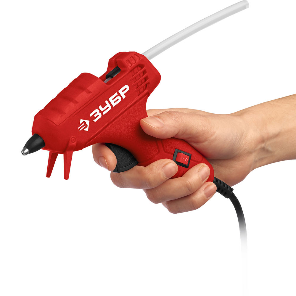 Пистолет термоклеевой электрический d 7 мм, выход клея 5 г/мин ЗУБР 06851-7