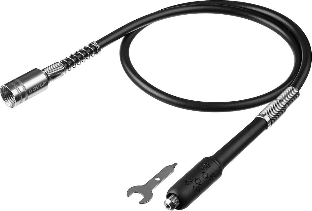 Вал гибкий с цанговым патроном длина 1 м, цанга 1.6 - 3.2 мм ЗУБР 35944