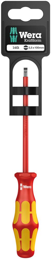 Отвёртка диэлектрическая шлицевая 0.4 x 2.5 x 80 мм SL VDE SB серия 160 i Wera WE-100000