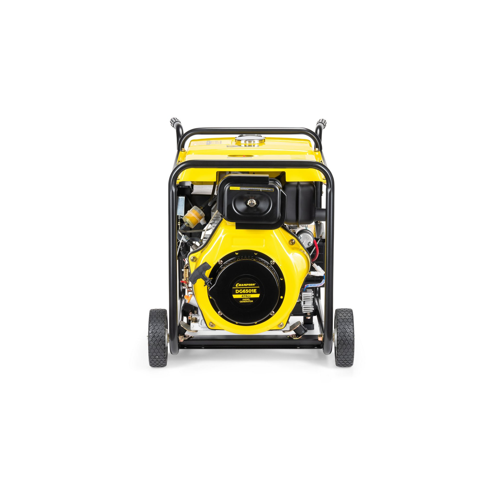 Генератор диз. CHAMPION DG6501E (5/5,5кВт 8,9лс 12,5л 12V 99кг эл.стартер, колеса, счетчик) (DG6501E)